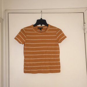 Junior Forever 21 mustard striped tee
